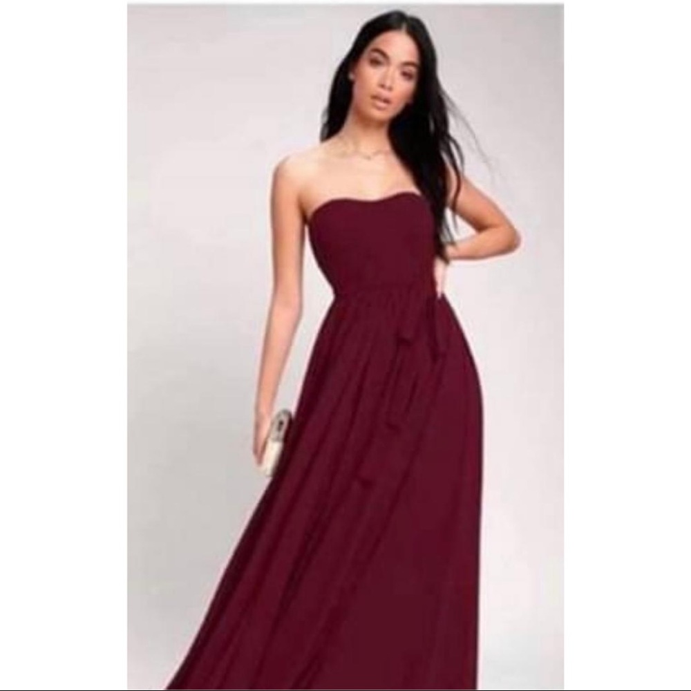 ⭐️Burgundy Lulu’s Bridesmaid Dress